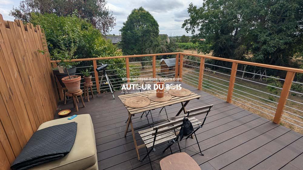 Terrasse bois au sol sur mesure à Angers