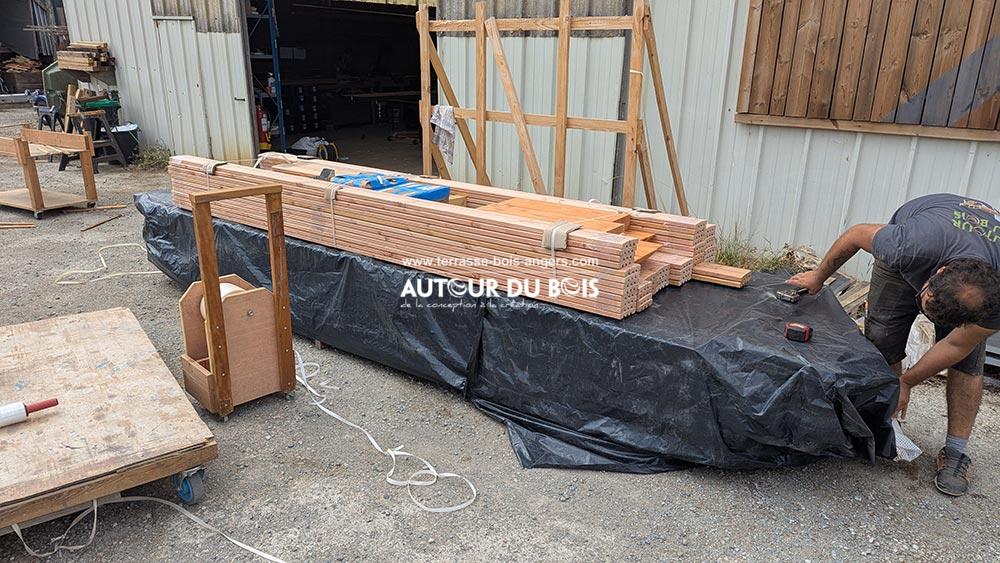 terrasse en bois en kit à monter soi-même