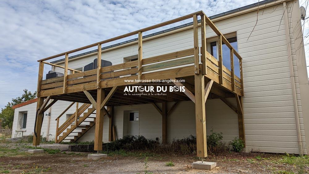 terrasse suspendue sur pilotis