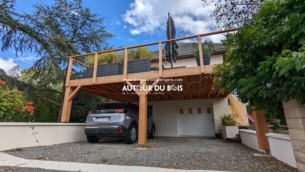 terrasse suspendue sur pilotis