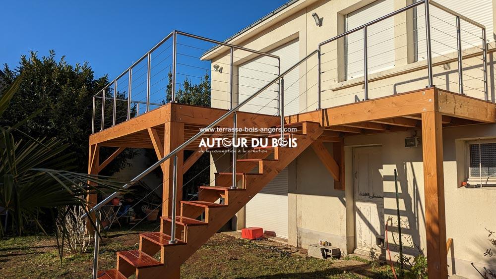 terrasse suspendue sur pilotis