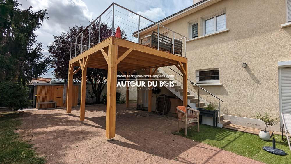 terrasse suspendue sur pilotis